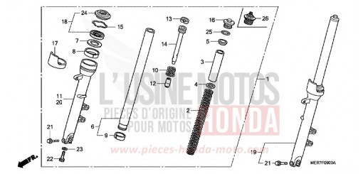 FRONT FORK CBF600NA6 de 2006